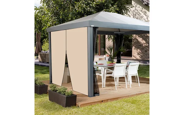 Water Resistant Gazebo Side Panel Door Curtains Replacement Outdoor Pergola Privacy Panels - Stone product image