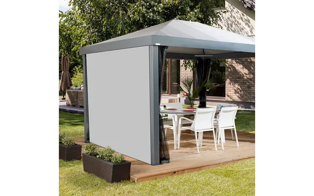 Water Resistant Gazebo Side Panel Plain Curtains Replacement Outdoor Pergola Privacy Panels - Grey product image