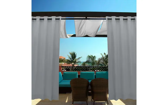 Water Resistant Outdoor Eyelet Curtains Garden Blackout Gazebo Curtain Thermal Privacy Protection - Grey 55 X 120 Inch product image