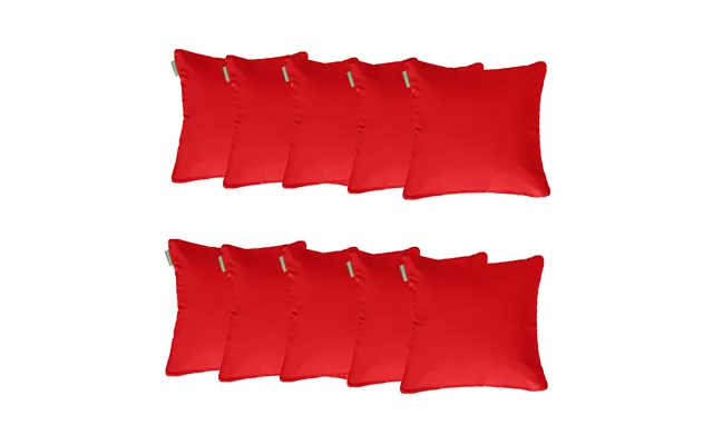 Water Resistant Outdoor Scatter Cushions Garden Furniture Decorative Pillows - Red Pack Of 10