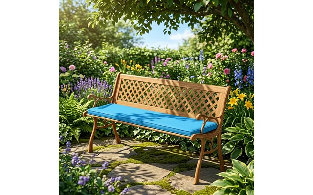 Water-resistant 2-seater Garden Bench Seat Pad Outdoor Furniture Bench Cushions - Turquoise