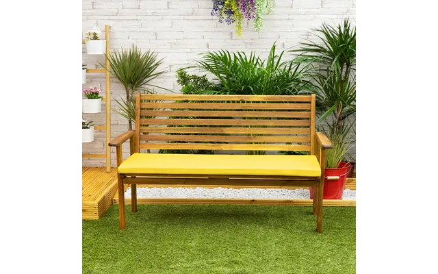 Water-resistant Garden 4-seater Bench Seat Pads For Patio Durable Bench Cushions Outdoor - Yellow