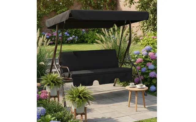 Water-resistant Garden Swing Cushions Outdoor Hammock Cushion Pads - Black product image