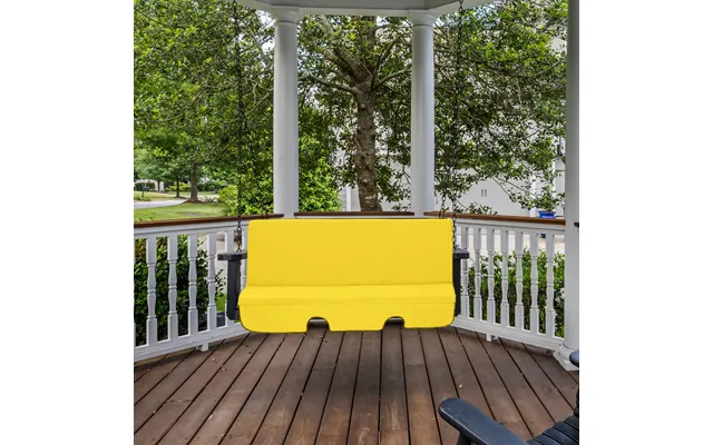 Water-resistant Garden Swing Cushions Outdoor Hammock Cushion Pads - Yellow product image