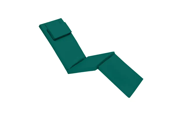 Water-resistant Outdoor Steamer Chair Cushion Folding Garden Sun Lounger Cushions With Headrest - Green Pack Of 1