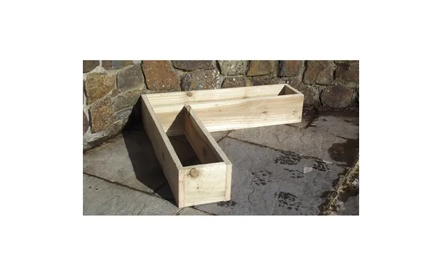 Rough Sawn Corner Shaped Garden Trough Planter - 3 Sizes product image