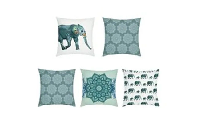 5 Piece Elephant Cushion Cover Set