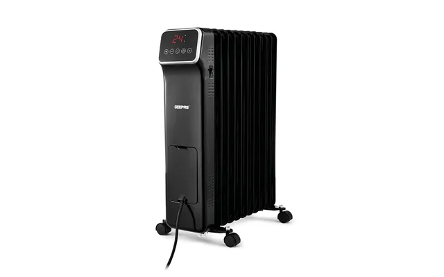 11-fin Black Digital Oil-filled Radiator Heater 2500w