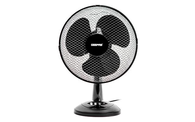 12-inch Portable Oscillating Desk Fan White, Grey, Black - Black