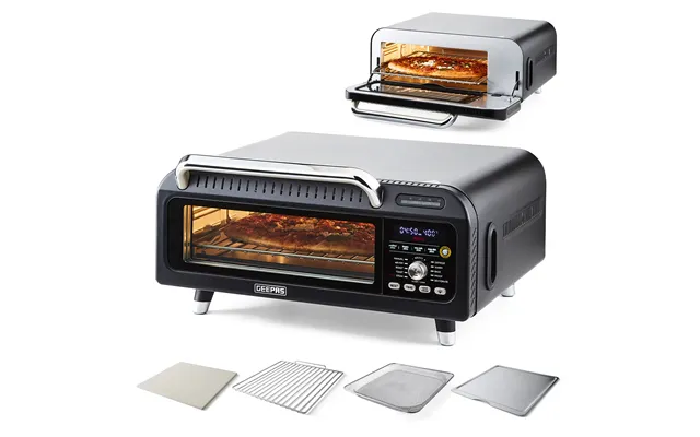 15-in-1 Black Air Fryer Pizza Oven For Indoor & Outdoor 18l