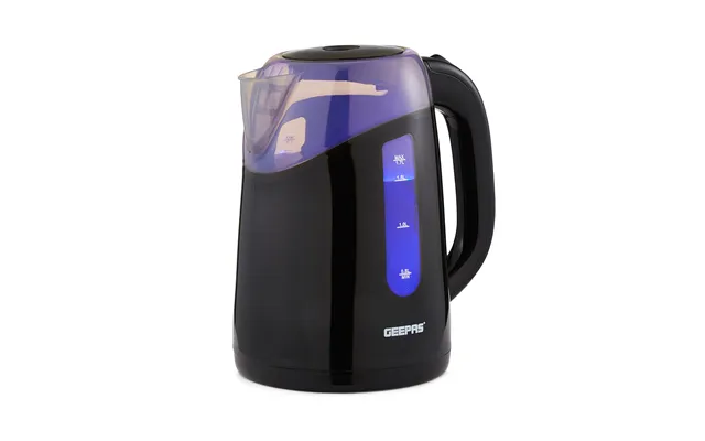 1.7l Led Illuminated Black Plastic Electric Kettle