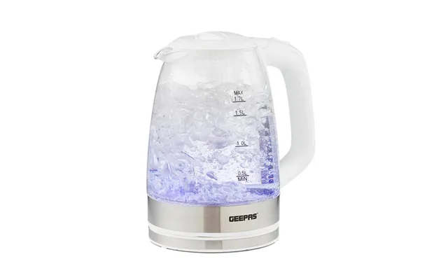 1.7l Led Rapid Boil White Glass Electric Kettle