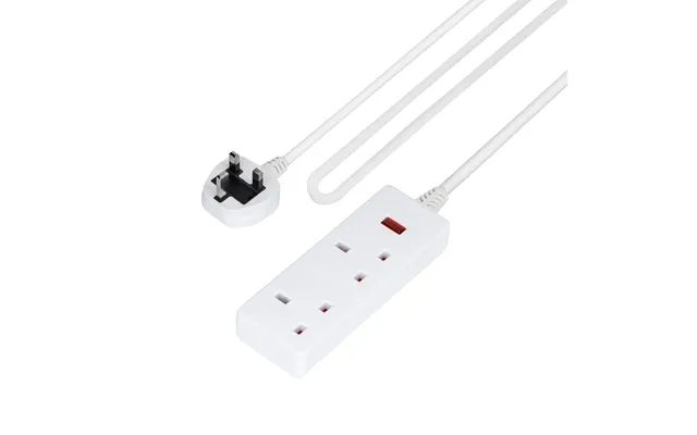 2 Gang Extension Lead - 5m Cable Multi Socket Mains Strip