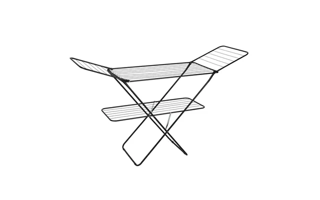 2-tier Foldable Clothes Airer Laundry Drying Rack Black