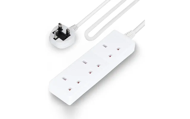 3 Gang Extension Lead - 3m Cable 3-way Plug Extension Cable