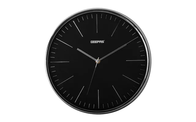 3d Numbers Black Wall Clock With Glass Cover