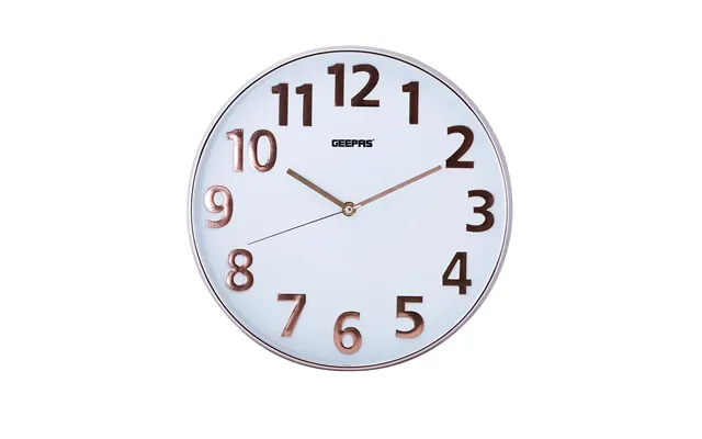 3d Rose Gold And White Glass Wall Clock