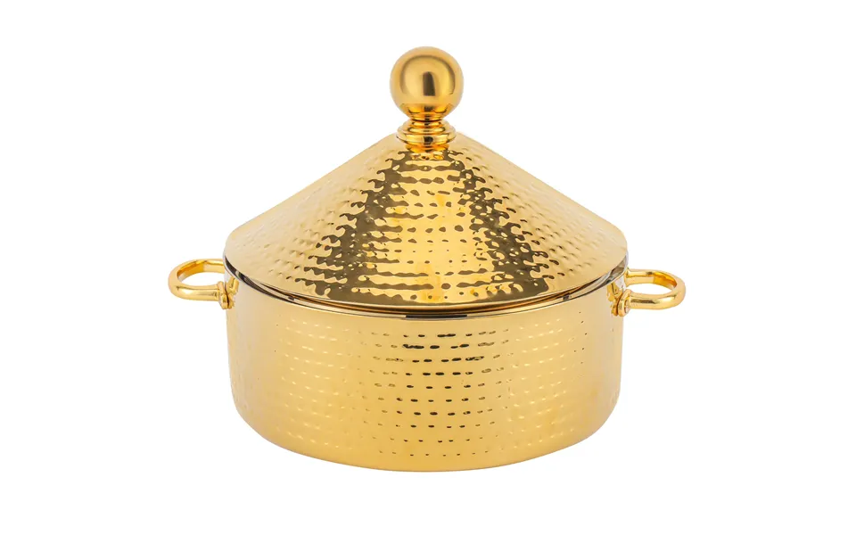 3l Stainless Steel Gold Monarch Cornetto Serving Dish