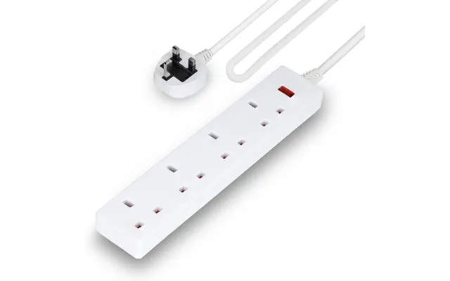 4 Gang Extension Lead - 3m Cable 4-way Plug Extension Cable
