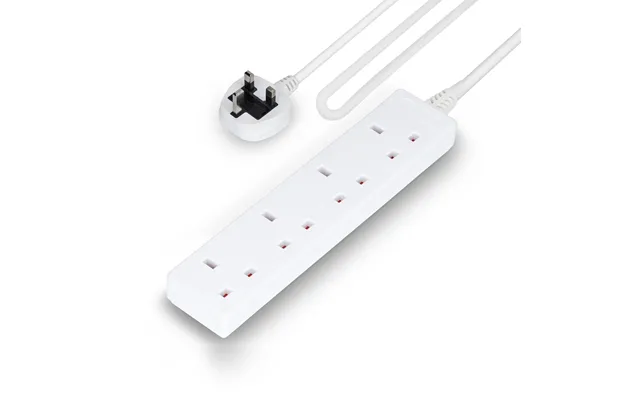 4 Gang Extension Lead 3m Cable Wall Mountable Socket