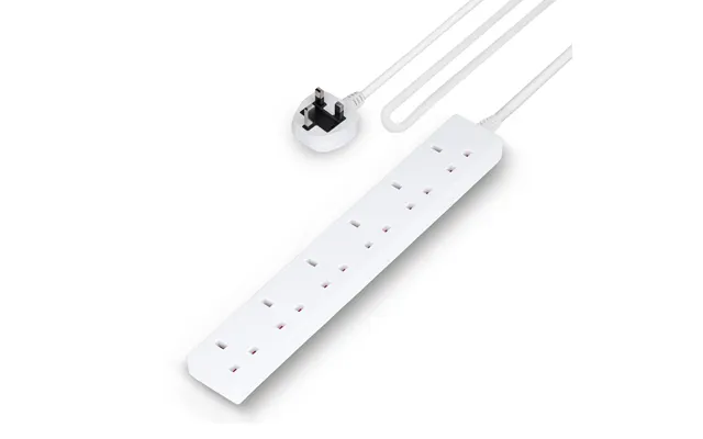 6 Gang Extension Lead 2m Cable Heavy Duty Uk Plug
