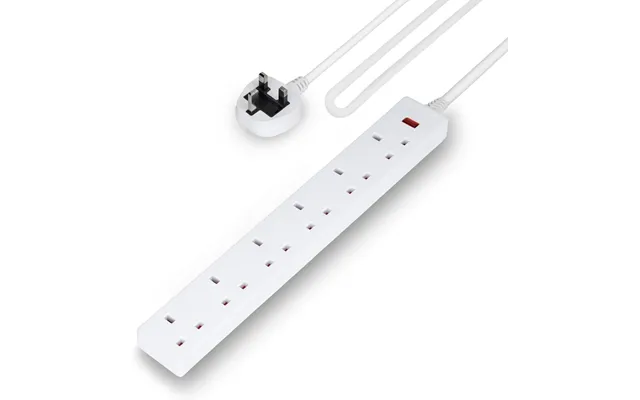 6 Gang Extension Lead - 5m Cable 6-way Plug Extension Cable