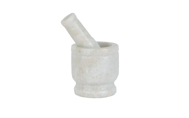 6 White Marble Pestle & Mortar Grinder Set