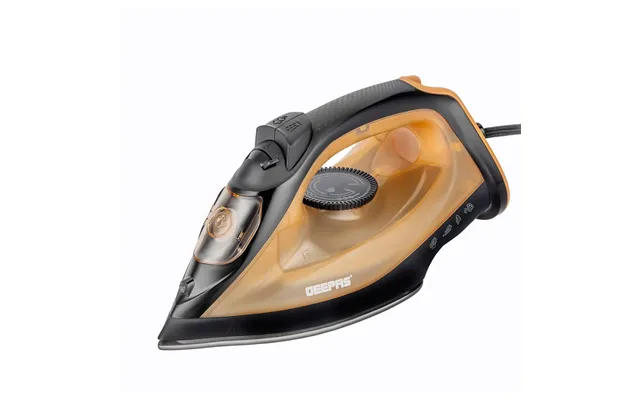Black & Gold 1800w Non-stick Steam Iron With Adjustable Temperature