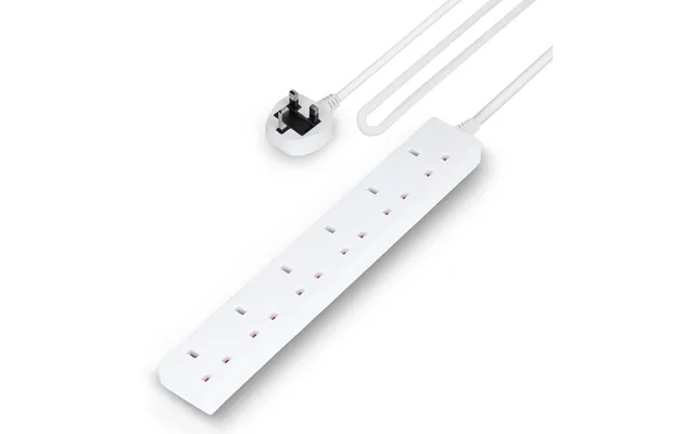 Gang Extension Lead - 5m Cable 6-way Plug Extension Cable