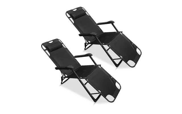 Pack Of 2 Portable Reclining Outdoor Chairs & Loungers