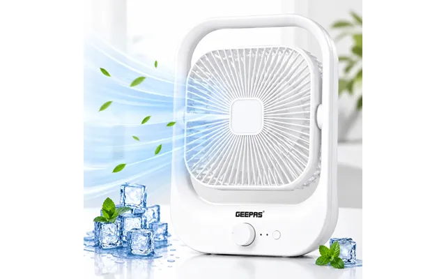 Usb Rechargeable Desk Fan Silent Cooling 3 Speed Led