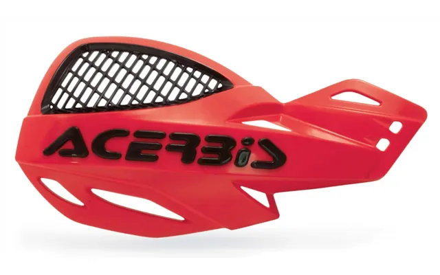 Acerbis Uniko Vented Hand Guards With Universal Fitting Kit - Red Black