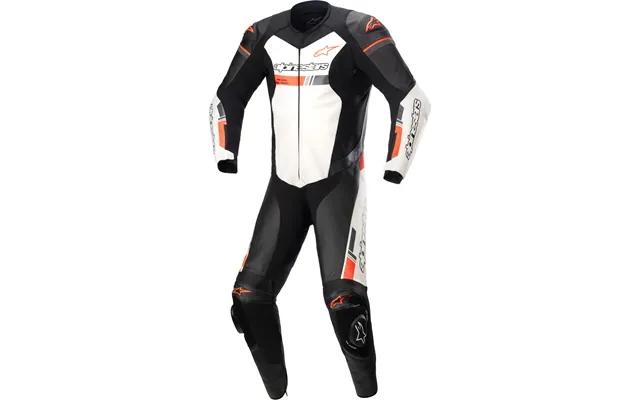 Alpinestars Gp Force Chaser One Piece Leather Motorcycle Suit - Black White Red Fluo Uk 50 Eu 60 Us 50