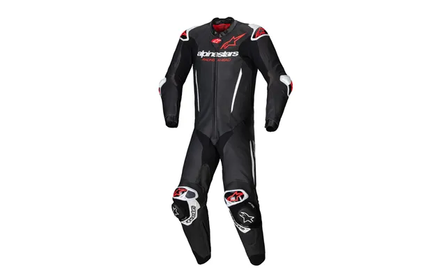 Alpinestars Gp-r7 1 Pc Leather Suit Black White Red Fluo - Uk 56