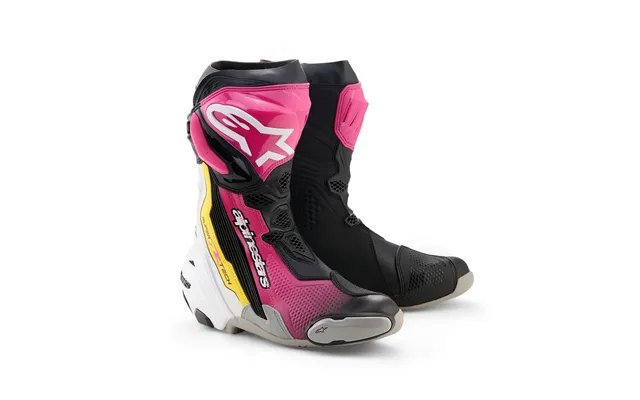 Alpinestars Supertech R Black Magenta White Yellow - Uk 48