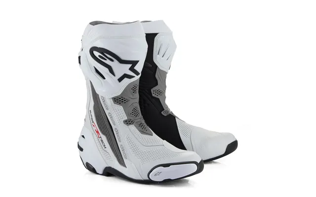Alpinestars Supertech R Vented White Mid Grey Black - Uk 44