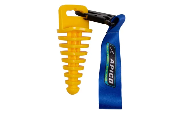 Apico 2 Stroke Exhaust Plug With Lanyard Yellow