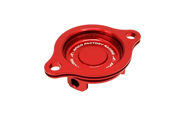 Apico Oil Filter Cover For Honda Crf250r 2004-2009 - Crf250x 2004-2019 Red