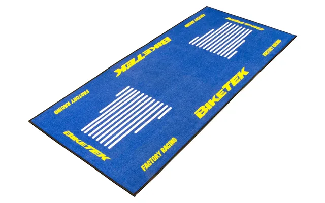 Biketek Series 3 Blue White Yellow Garage Mat - 190 X 80cm