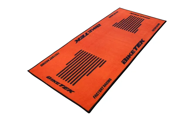 Biketek Series 3 Orange Black Garage Mat - 190 X 80cm