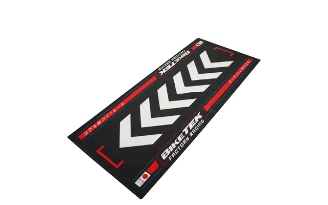 Biketek Series 7 Red Rising Sun Garage Mat - 190 X 80cm