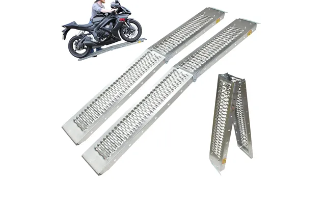 Black Pro Range B5249 Folding Steel Motorcycle Loading Ramp Pair