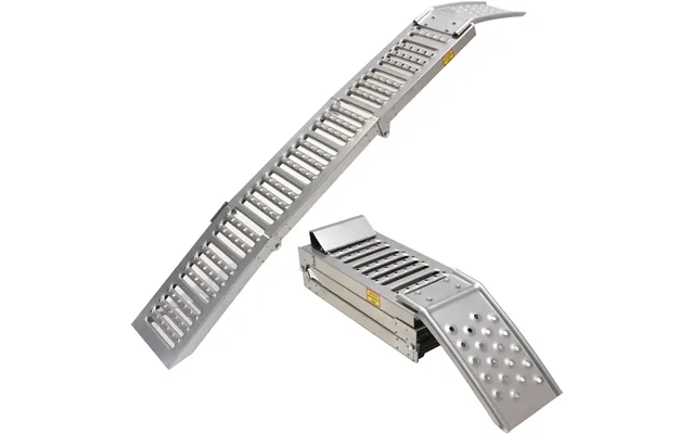Black Pro Range Tri-fold Steel Motorcycle Loading Ramp Silver B5390