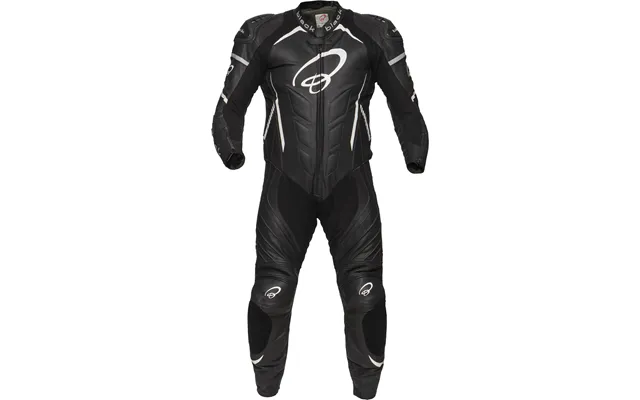 Black Thunder 1-piece Leather Motorcycle Suit - Black Uk 44 Eu 54 Us 44