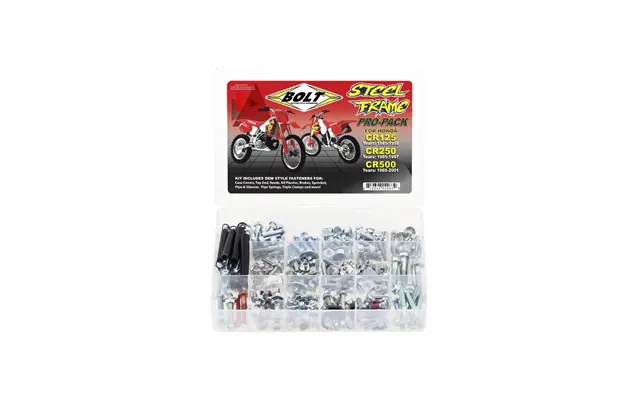 Bolt Hardware Early Steel Frame Pro Pack Fastener Pack - Honda Cr 125 250 500 1985-2007