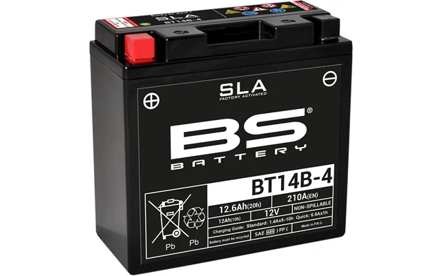 Bs Battery Sla Agm Battery For Yamaha Bt 1100 2002-2006 - Black