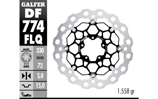 Galfer Cubiq Floating Front Brake Disc - Ducati Streetfighter V4 1100s 2009-2013