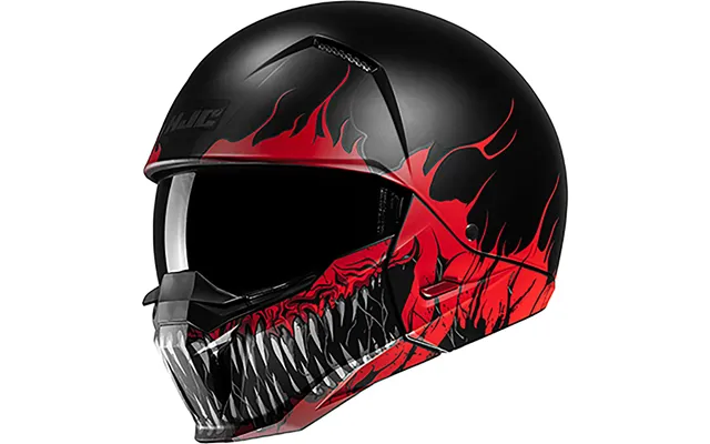 Hjc I20 Scraw Convertible Motorcycle Helmet - Red 55-56cm S