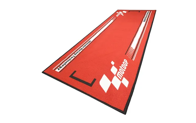 Motogp Garage Mat Series 4 190 X 80cm Red White