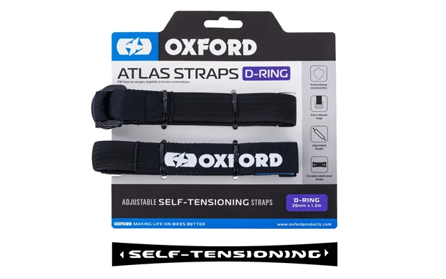 Oxford Atlas D-ring 26mm X 1.2m Black Pair